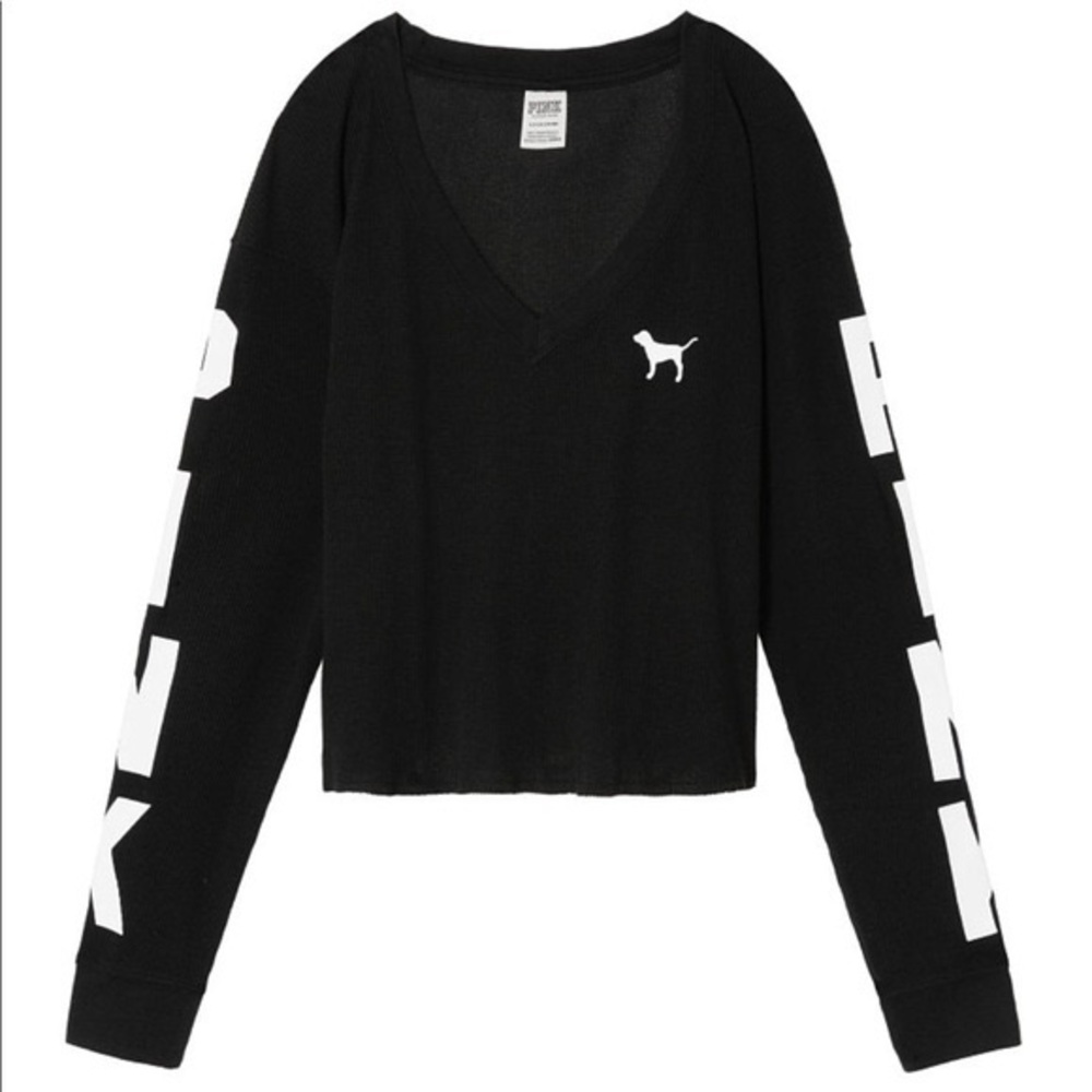 VS Pink Waffle Long Sleeve